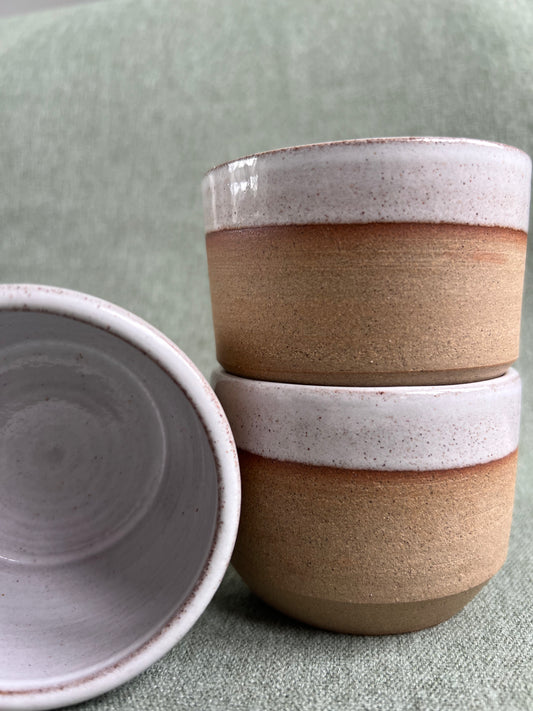 White x Toasted flat white cups