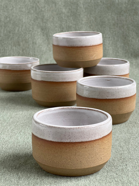 White x Toasted flat white cups